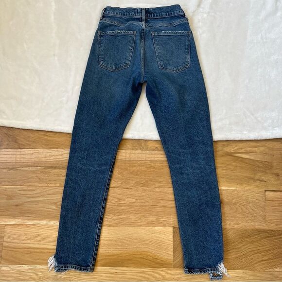 AGOLDE Toni Straight Leg Jeans 24 STYLE#A133F-3002 CUT# 52100 distressed denim - Picture 6 of 10